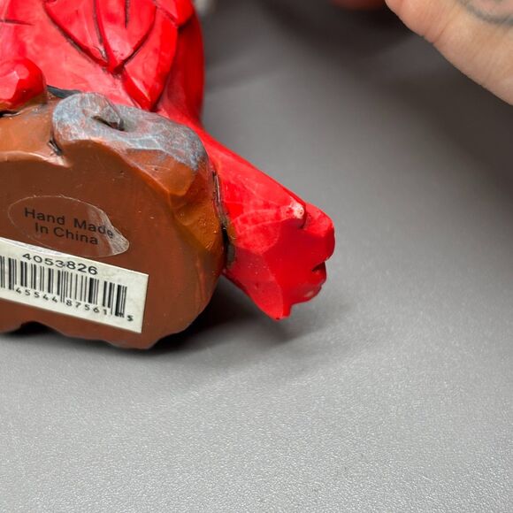 Jim Shore Heartwood Creek Christmas Cardinal Bird Figurine 4053826 Santa Hat 3" - Picture 7 of 10